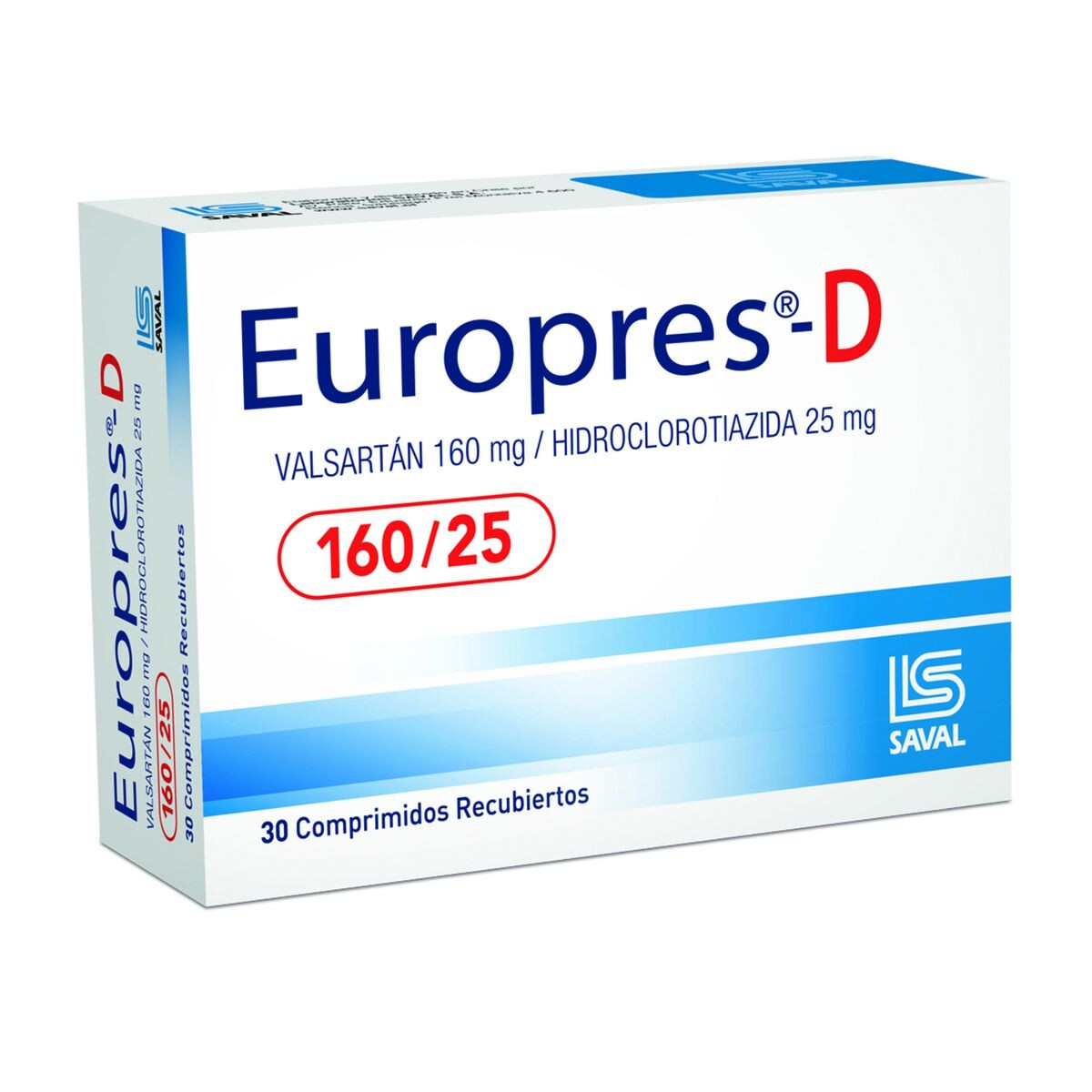 EUROPRES D 160/25 MG CJ X 30 COMP. 