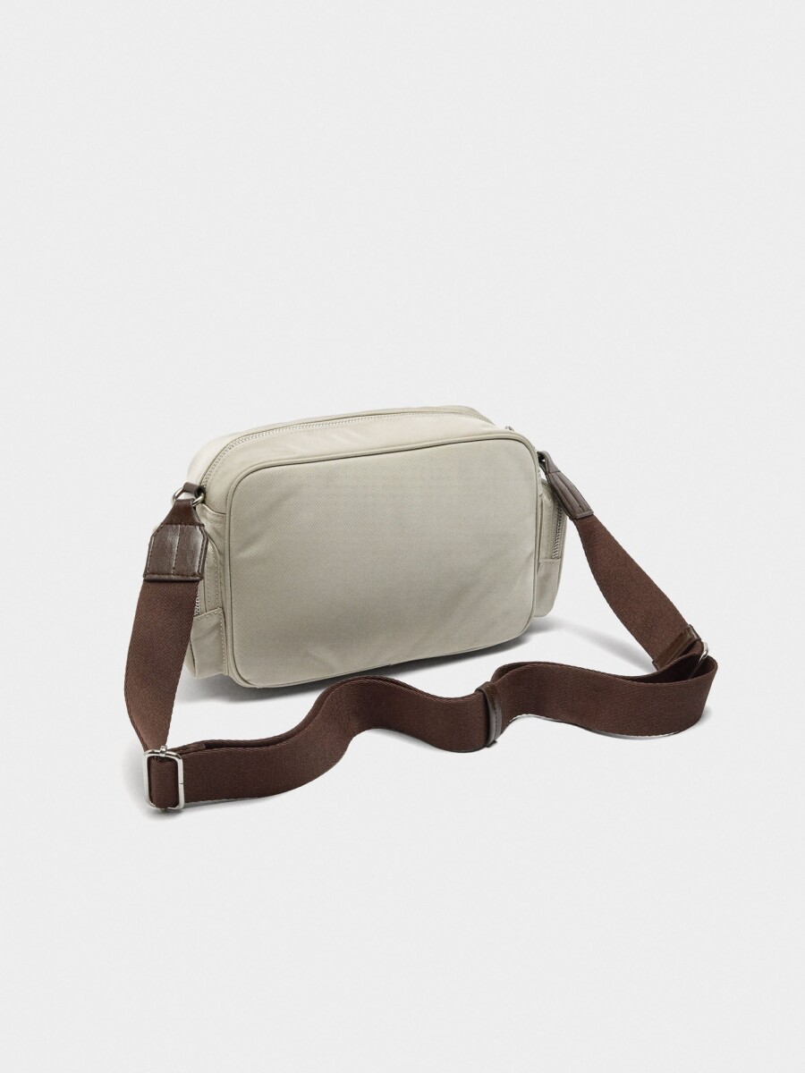 Bolso Bandolera De Nylon crudo