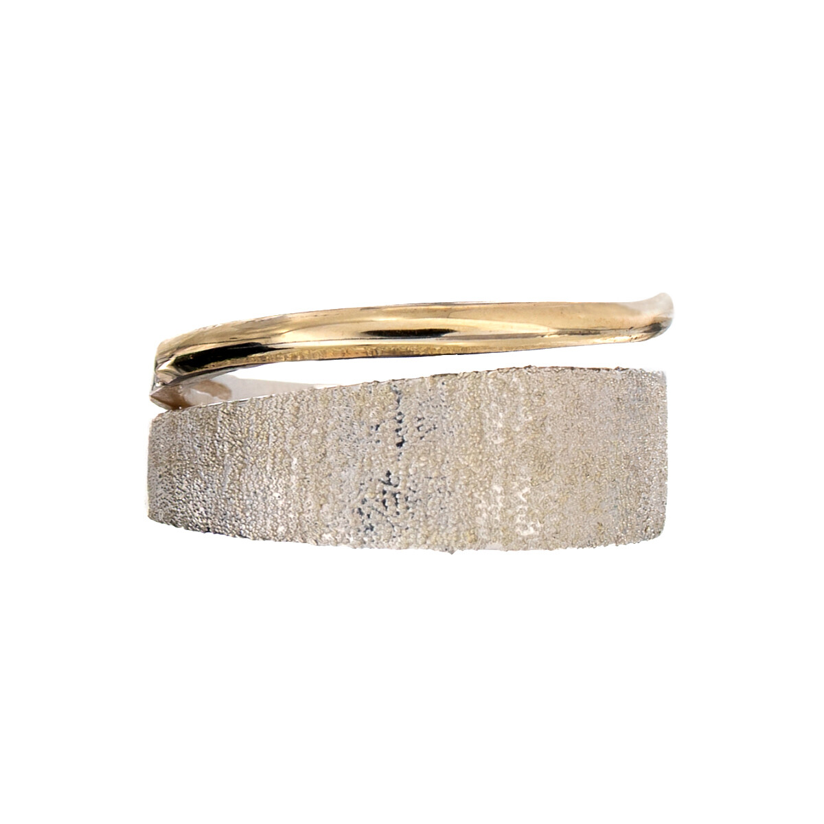Anillo de plata 925 y double en oro 18 ktes. 