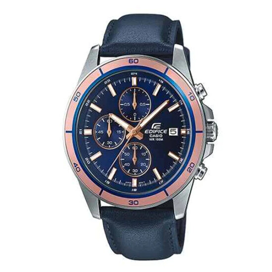 Reloj CASIO EDIFICE EFR526L-2AVUDF en Cuero Azul Esfera 44mm 0