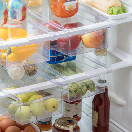 Cajón Cesto Organizador Diamond en Plástico Heladera Cocina Transparente