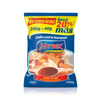 Polvo De Hornear Sin Gluten Hornex 240g Polvo Hornear Hornex 200g