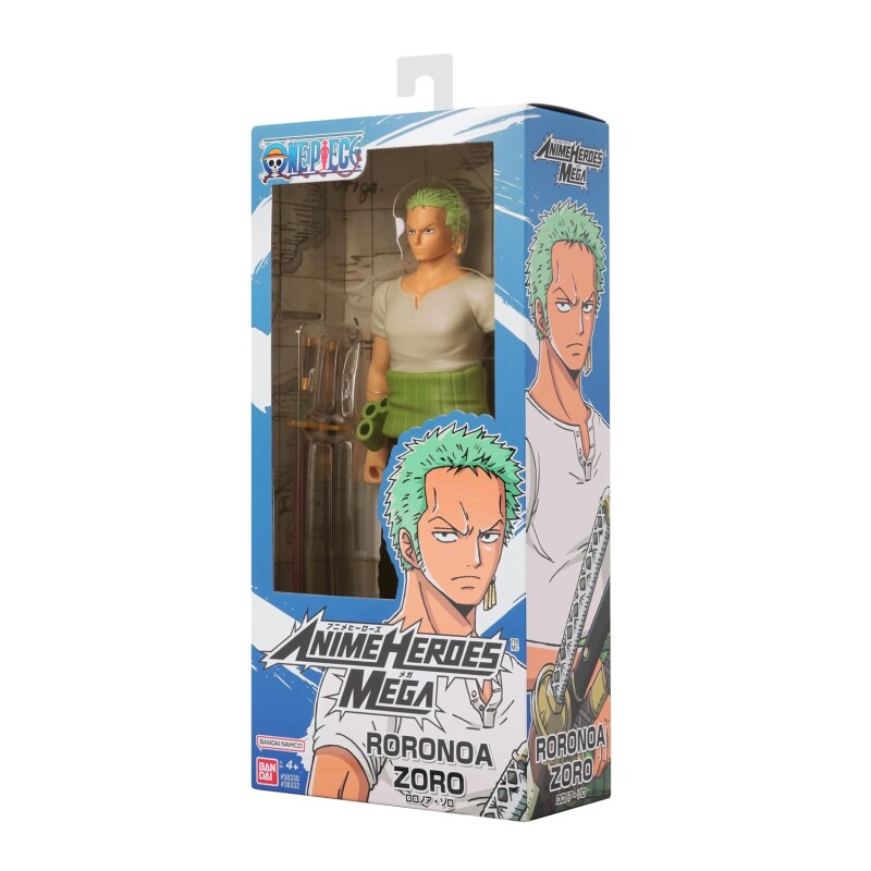 Anime Heroes Mega One Piece Zoro 30 cm Articulado Bandai BANDAI ANIME HEROES ONE PIECE FIGURA RORONOA ZORO 30 CM ARTICULADA