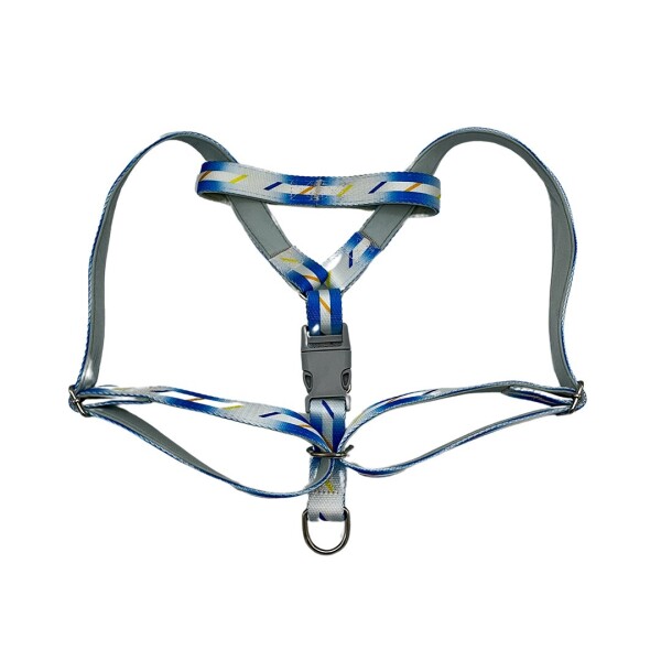 Arnes Correa Pretal Perro Mascota Ajustable Grande Variante Color Azul