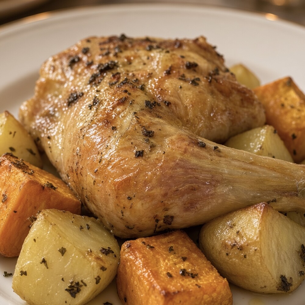 Pollo al Horno con Papas y Boniatos Pollo al Horno con Papas y Boniatos