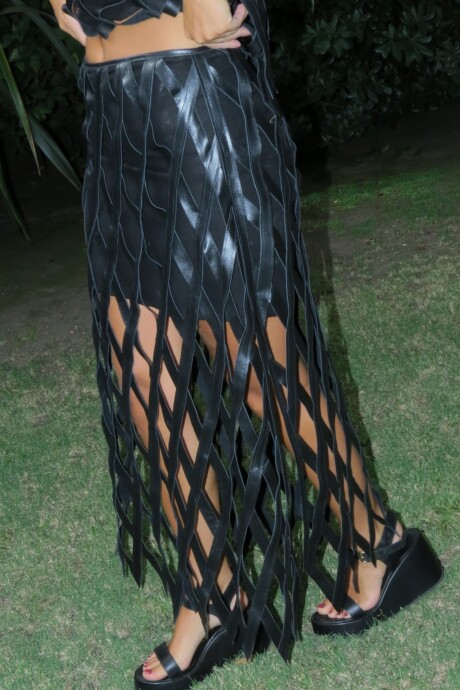 Tejido skirt Negro