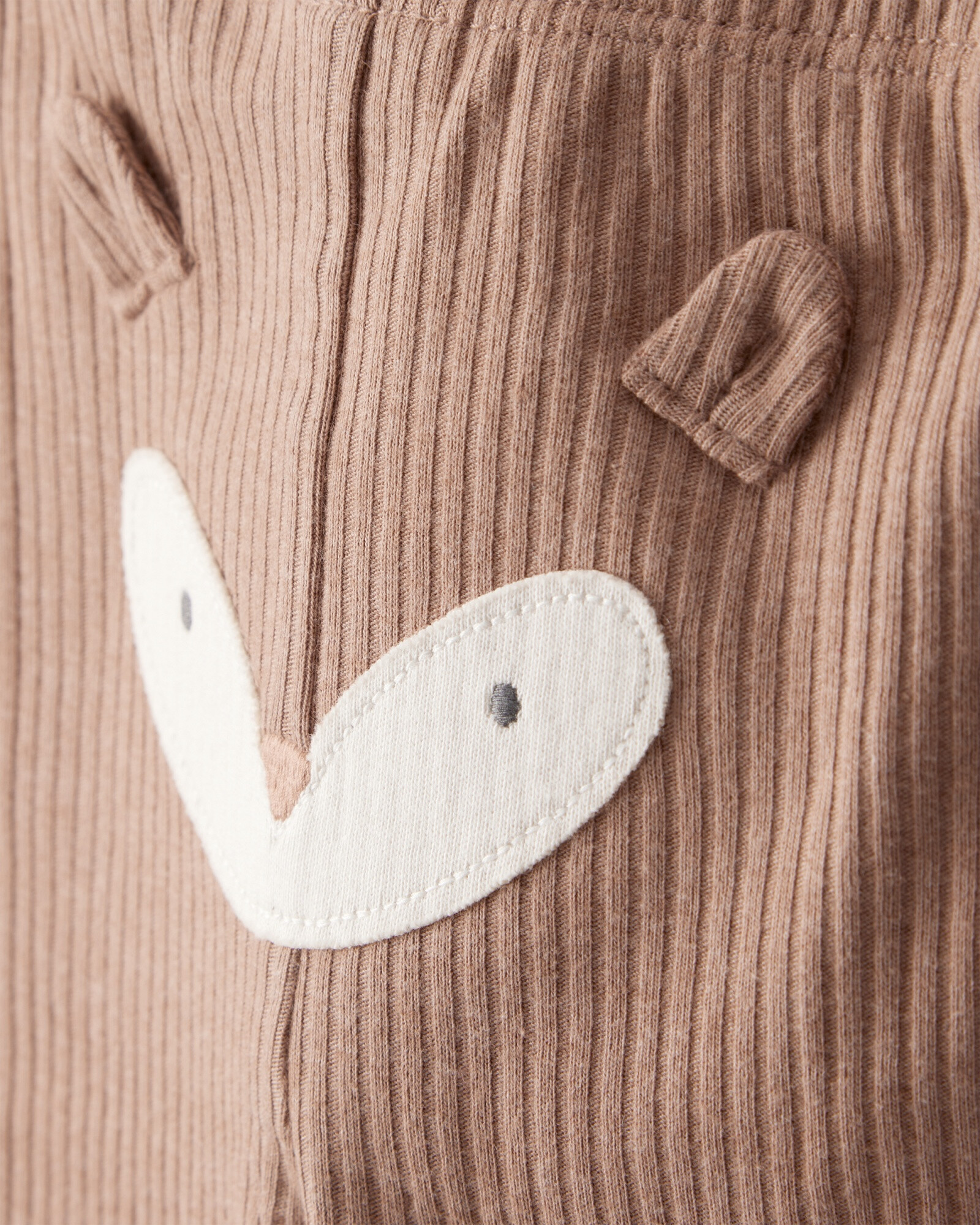 Set tres piezas de algodón, pantalón y dos bodies, diseño zorro Sin color