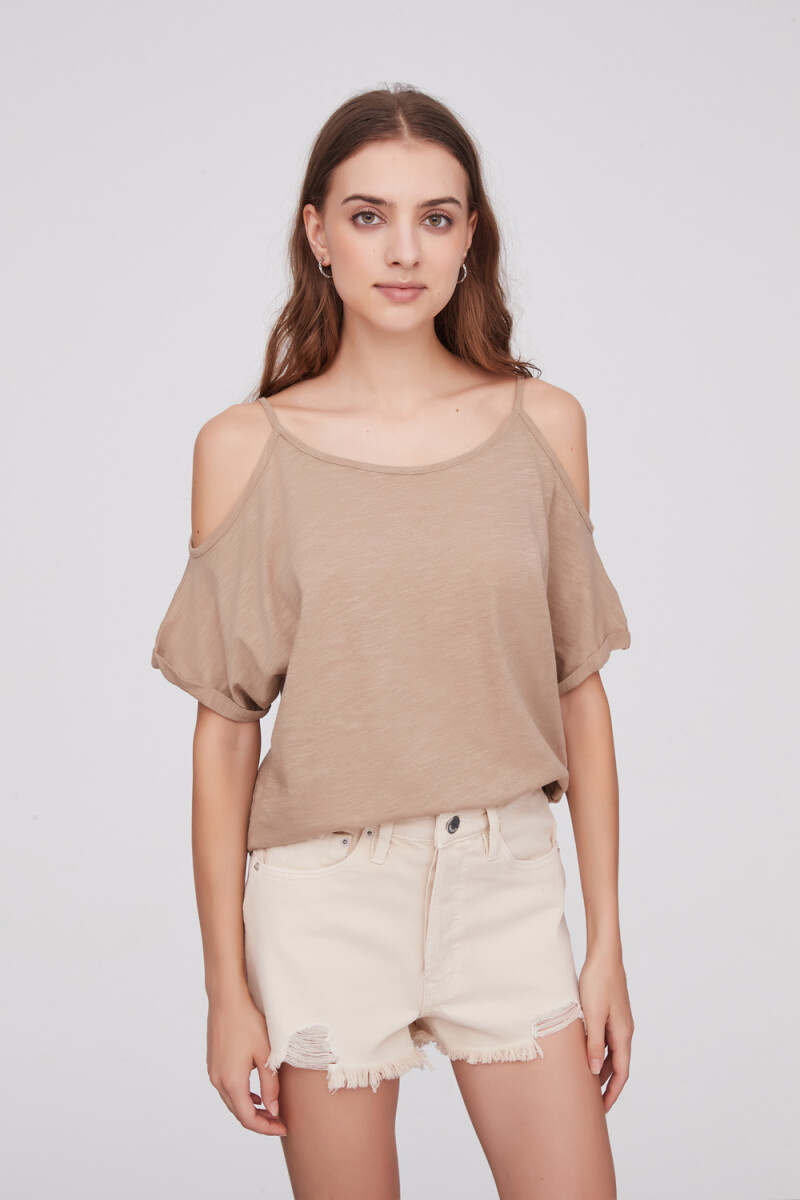 Remera Argosa - Beige Oscuro 