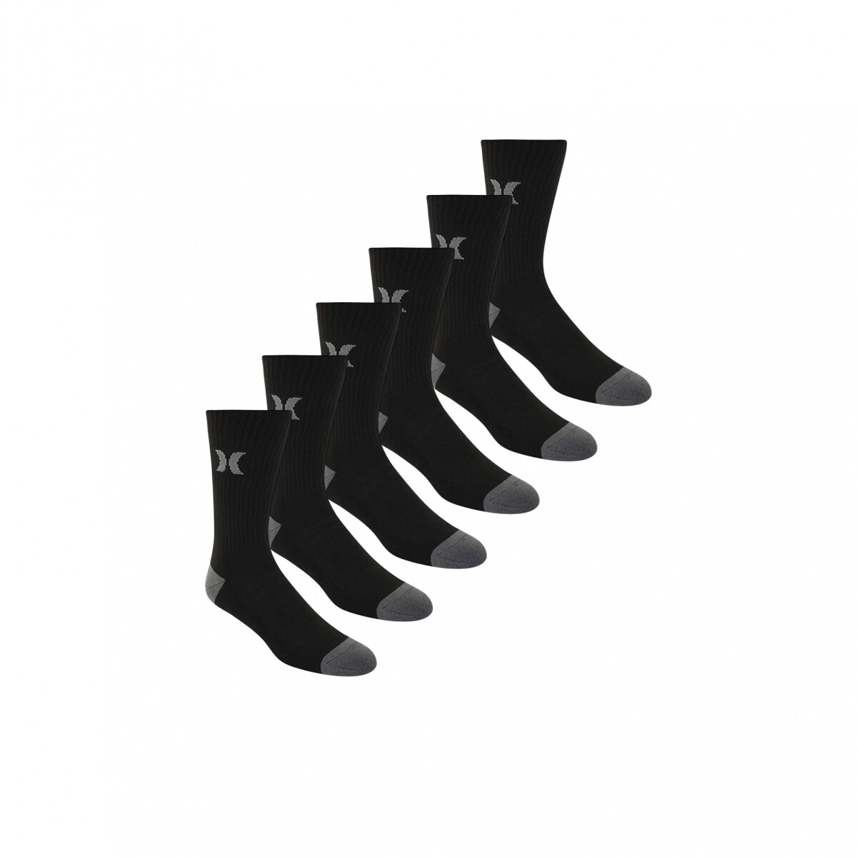 Medias Hurley de Hombre 6pk - Black / White / Grey - Black 