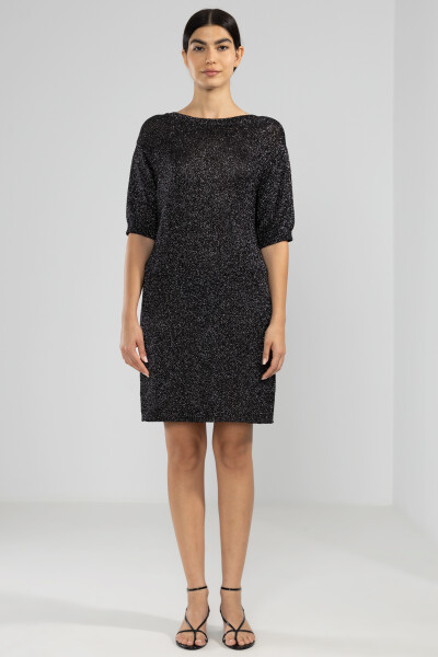 LARA KNIT DRESS Negro
