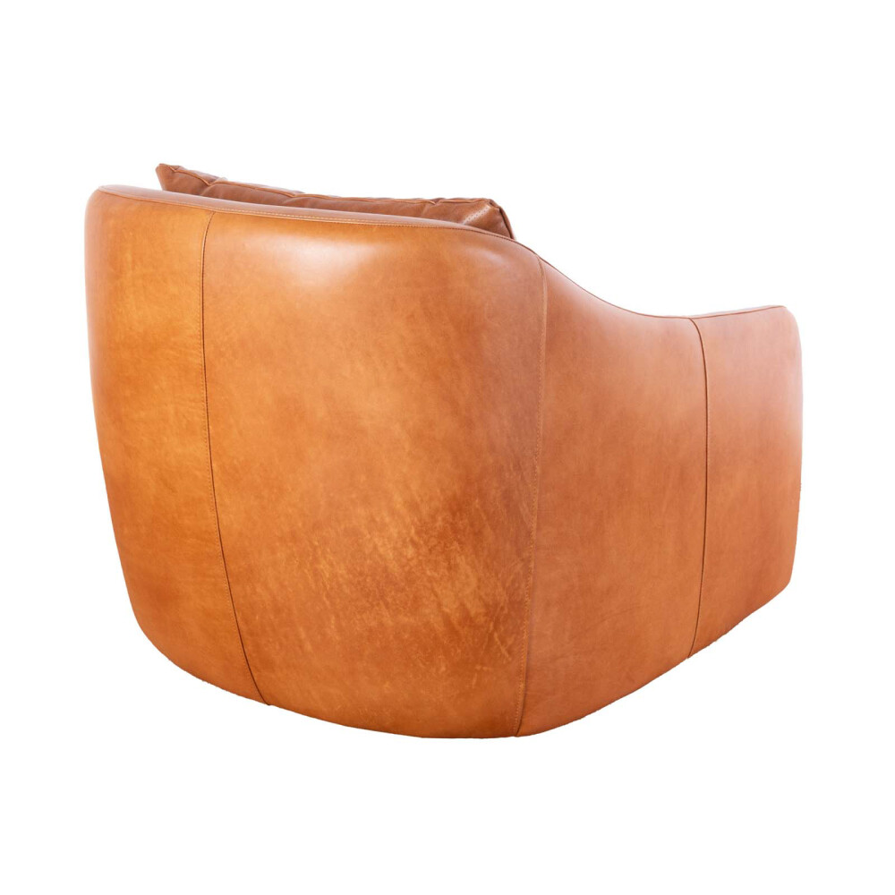 BUTACA GIRATORIA TELA MARRON SKYLAR CASTAÑO