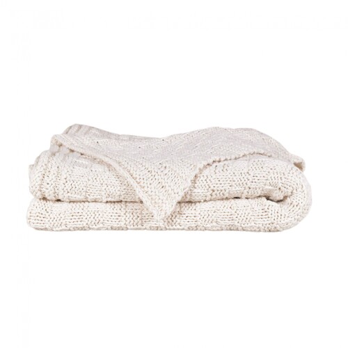 Manta Tejida 125x150 - Sierra - Pilar Beige