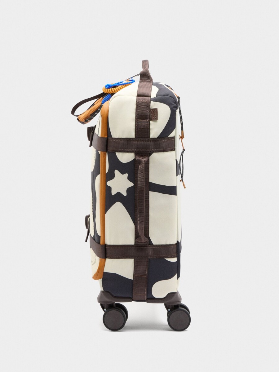 Maleta De Viaje Estampada De Nylon crudo
