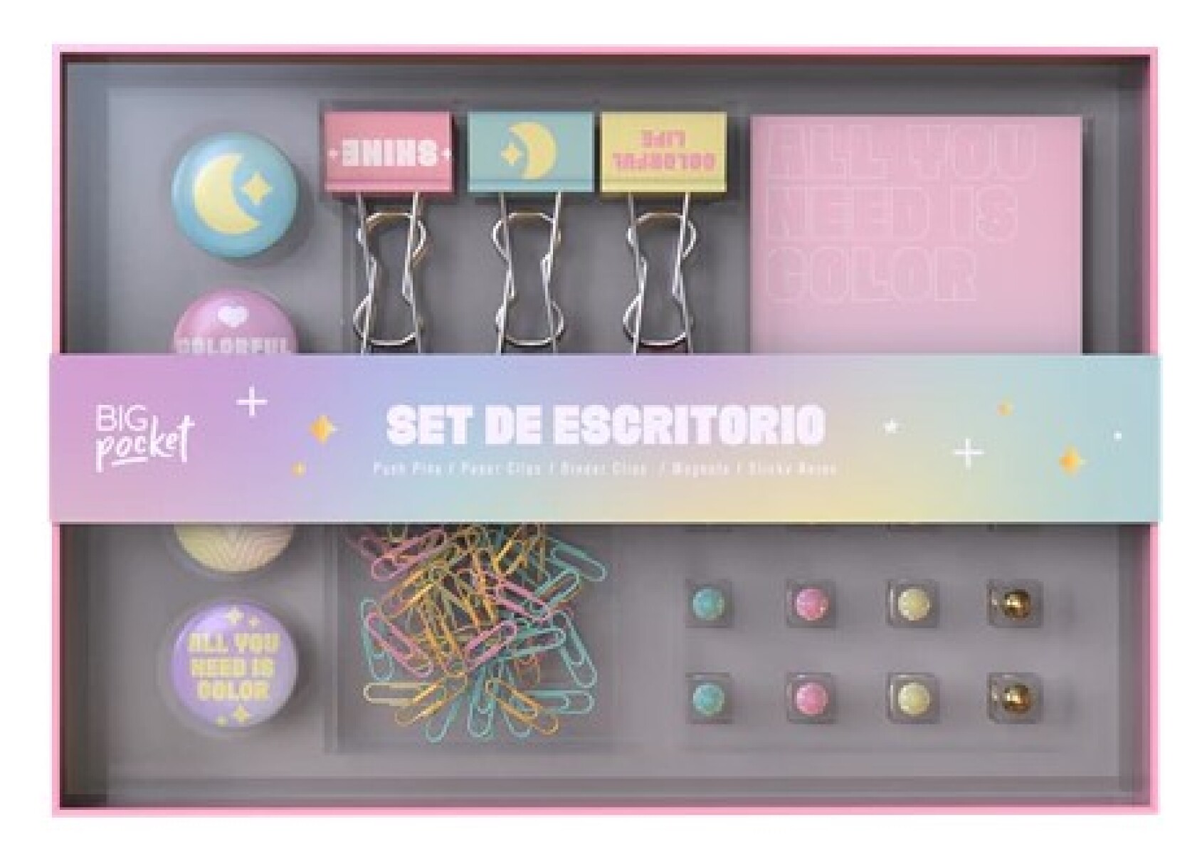 Set De Escritorio Pastel Big Pocket 