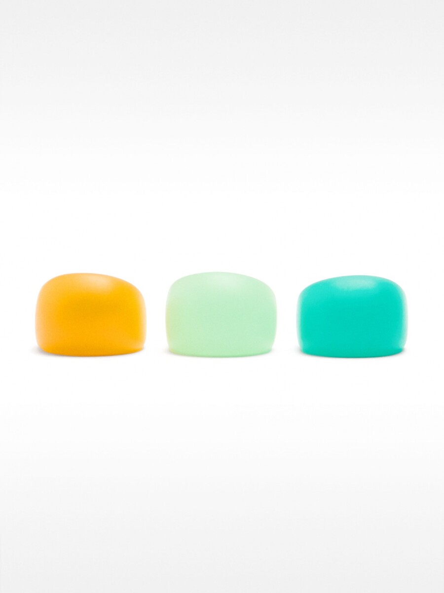 Set De Anillos Redondeados multicolor