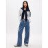 V-PULL ON WIDE LEG CARGO MED STONE RIVER MEDIUM WASH
