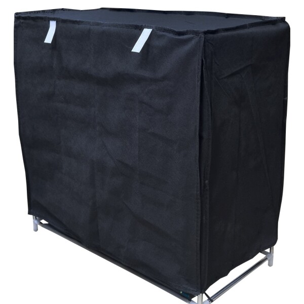 Zapatera Tela Ropero 3 Estantes Organizador Puerta Variante Color Negro