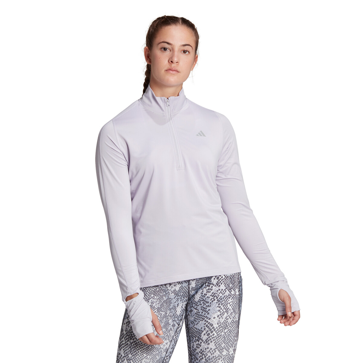 Remera de Mujer Adidas M/Larga Fast Zip - Lila 