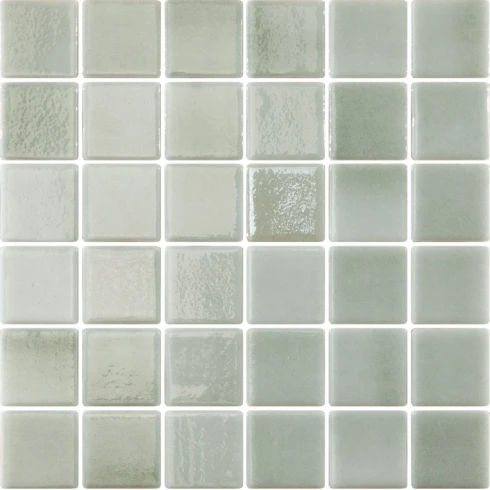 Pastilla De Piscina Verde Mate De 5X5 En Malla GAMAS DE VERDE