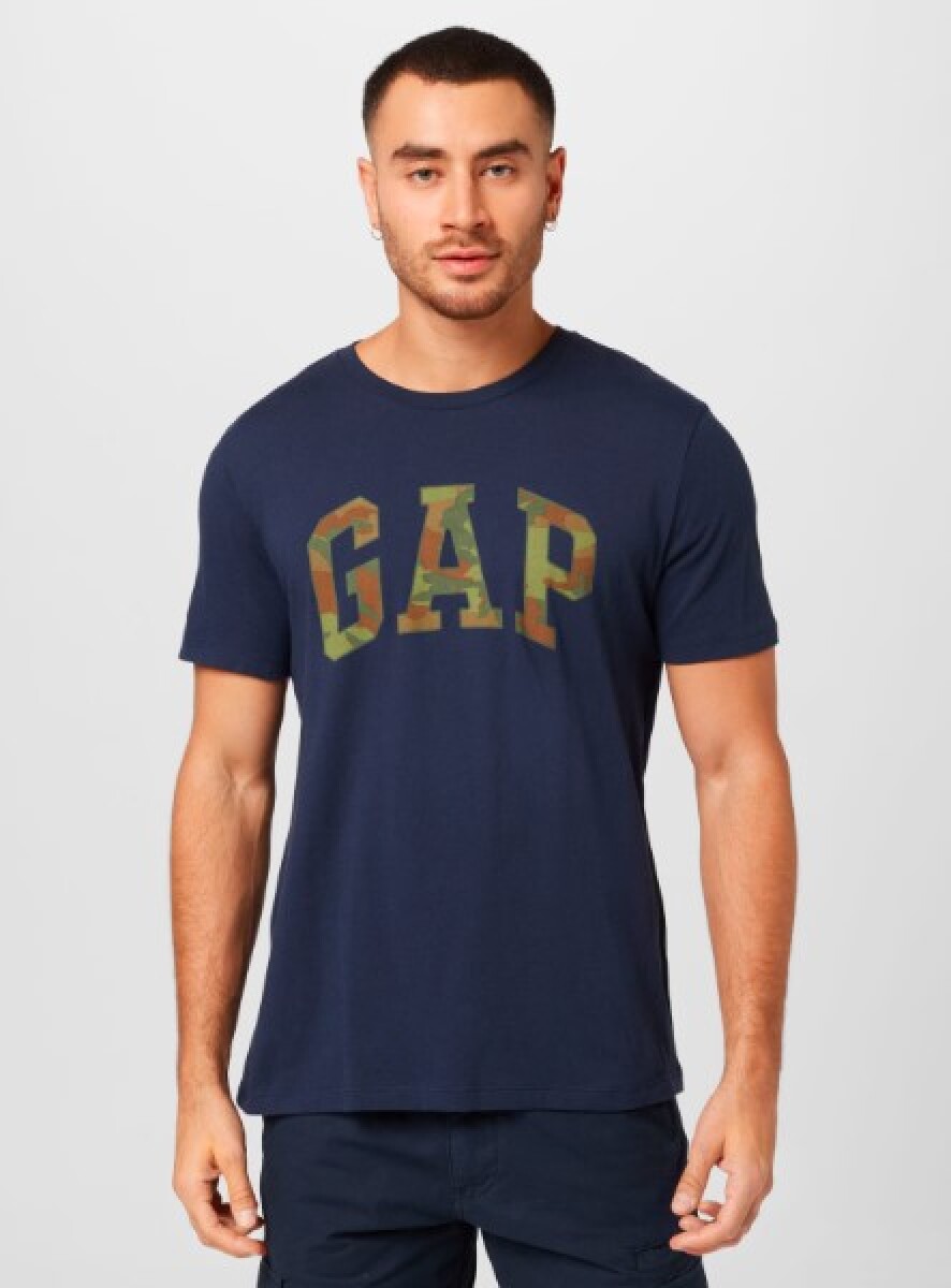 Remera Logo Gap Manga Corta Hombre - Tapestry Navy V2 