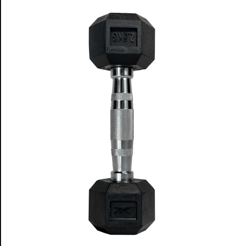 Mancuerna Hexagonal Recubierta De Goma 2.5Kg Negro