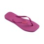 Sandalias Havaianas Slim Square Logo Pop Up Mujer Rosa Gum