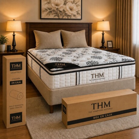 Sommier 2 plazas HAMPTONS Hybrid Bronze Beige