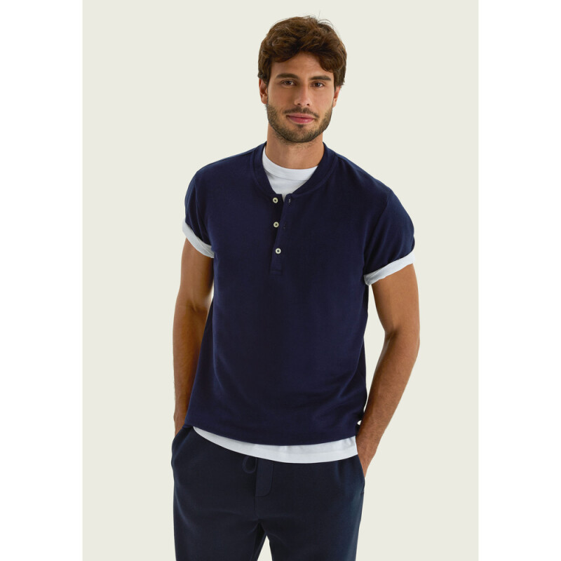 CAMISETA MM MASC AZUL ESCURO
