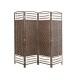 Biombo separador de rattan 1.8 mts Marrón