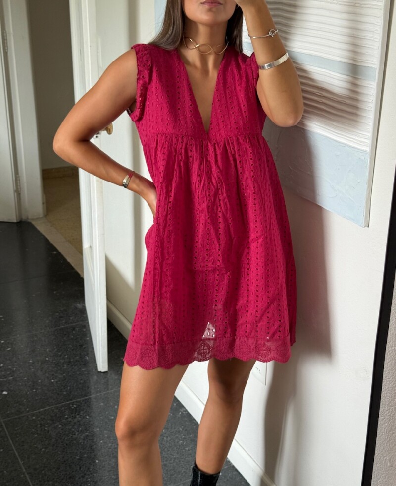 Vestido Ambar bordó