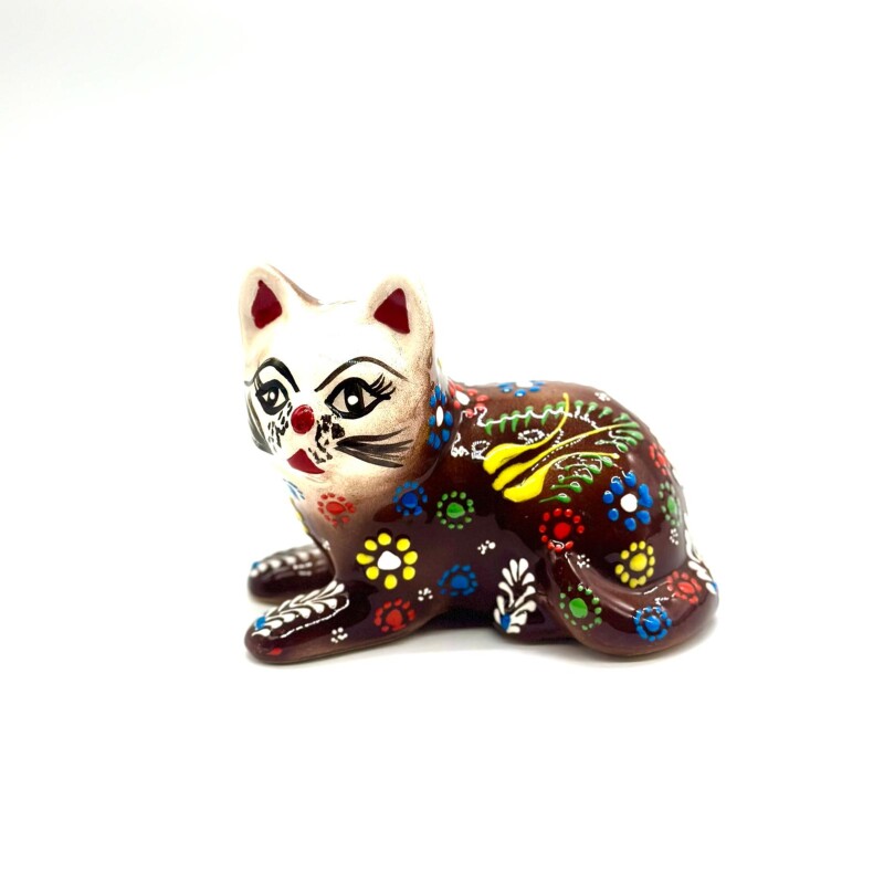 Gato de cerámica Marron