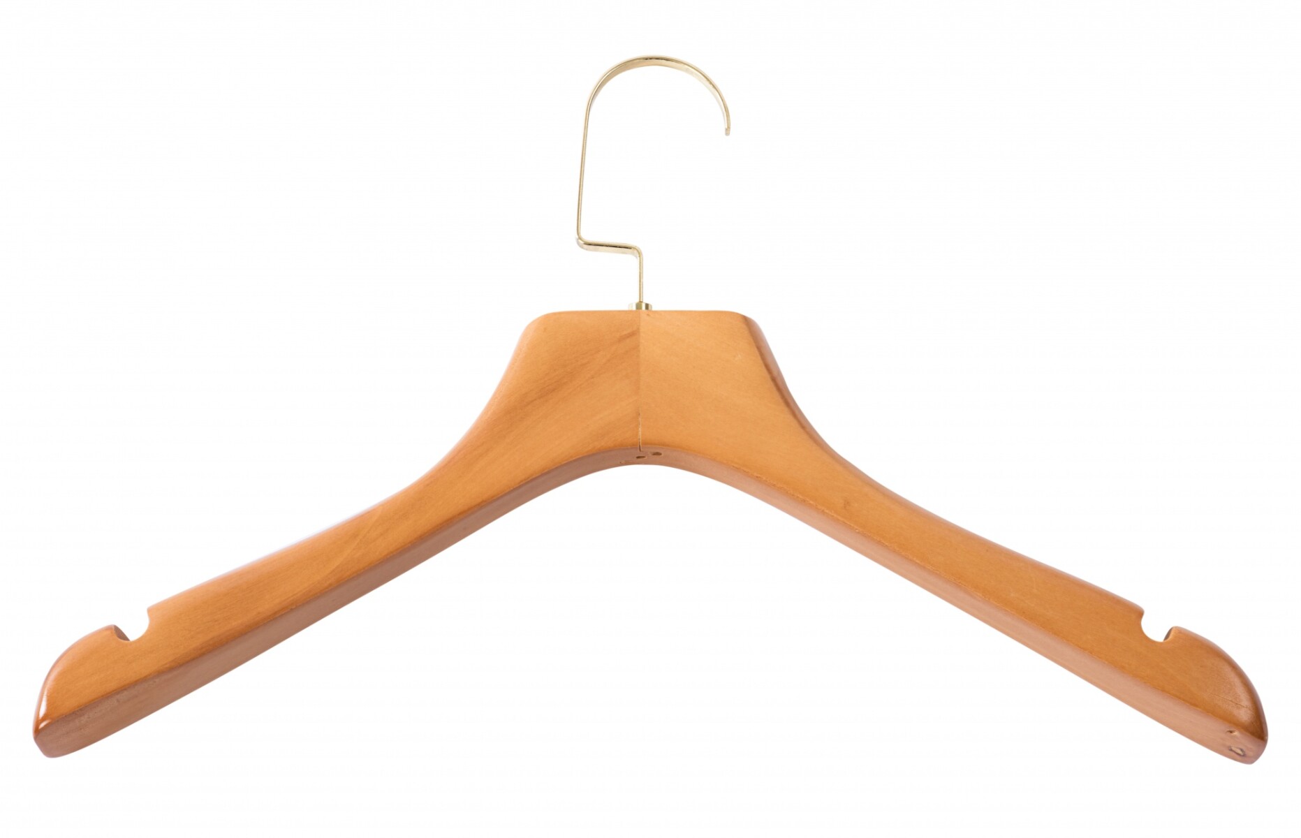 Percha De Madera Na Con Dorado - Adulto 