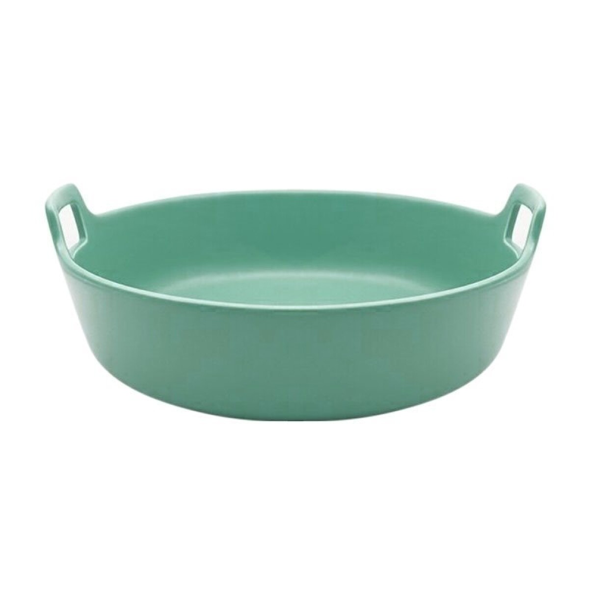 Bowl C/Asas Cerámica Verde Mate 