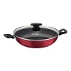 WOK 28 CM. LORETO BORDEAUX C/TAPA VIDRIO 27817/022 WOK 28 CM. LORETO BORDEAUX C/TAPA VIDRIO 27817/022