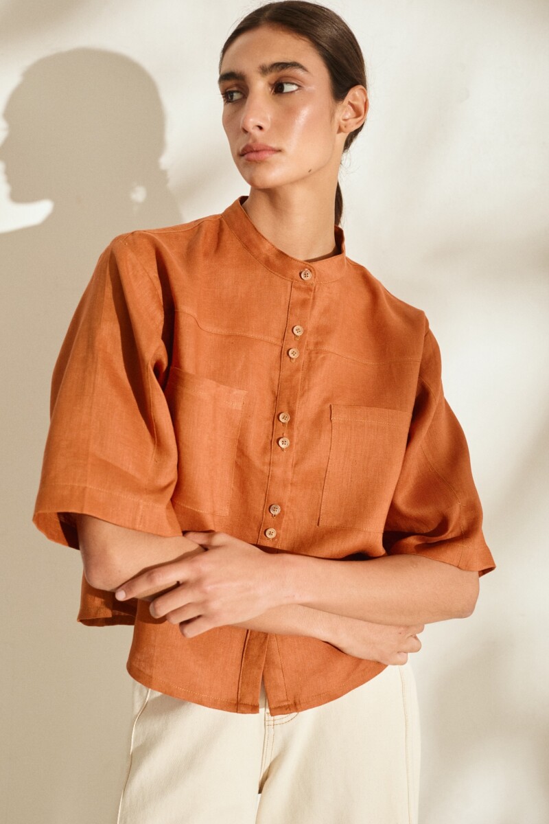 CAMISA ALA Terracota