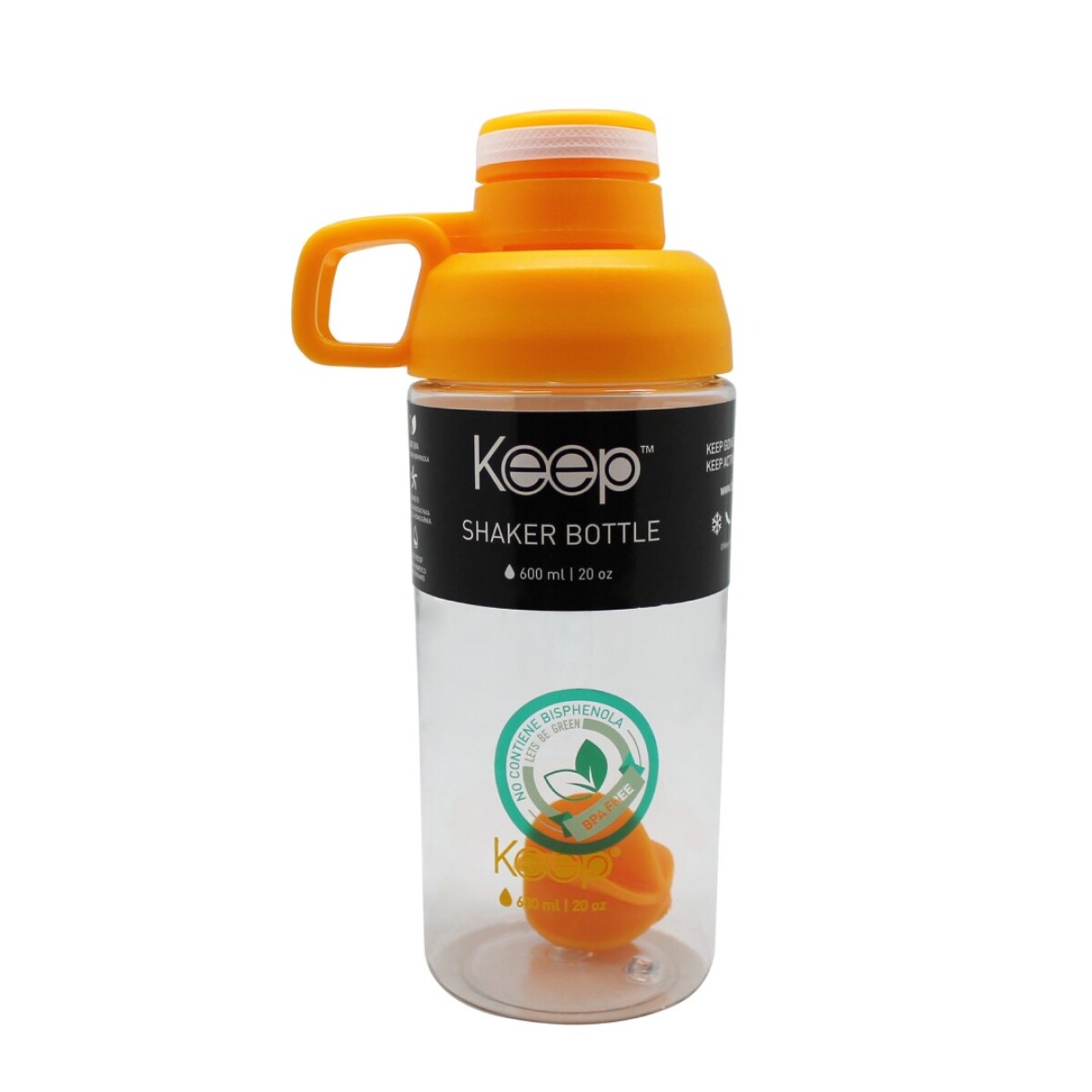 Botella Keep Shaker Bottle 600ML - NARANJA 