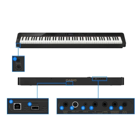 PIANO DIGITAL CASIO PXS3100 BLACK PIANO DIGITAL CASIO PXS3100 BLACK