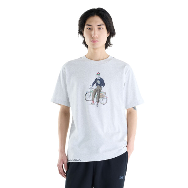 Remera New Balance Varsity Bike Hombre MT62M4ZXAHH Gris