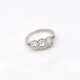 Anillo Platino Con 3 Brillantes, Nuevo, Estilo Antiguo Anillo Platino Con 3 Brillantes, Nuevo, Estilo Antiguo
