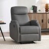 Sillón Recliner 1 Cuerpo Cuero Sintético - Adri Grafito