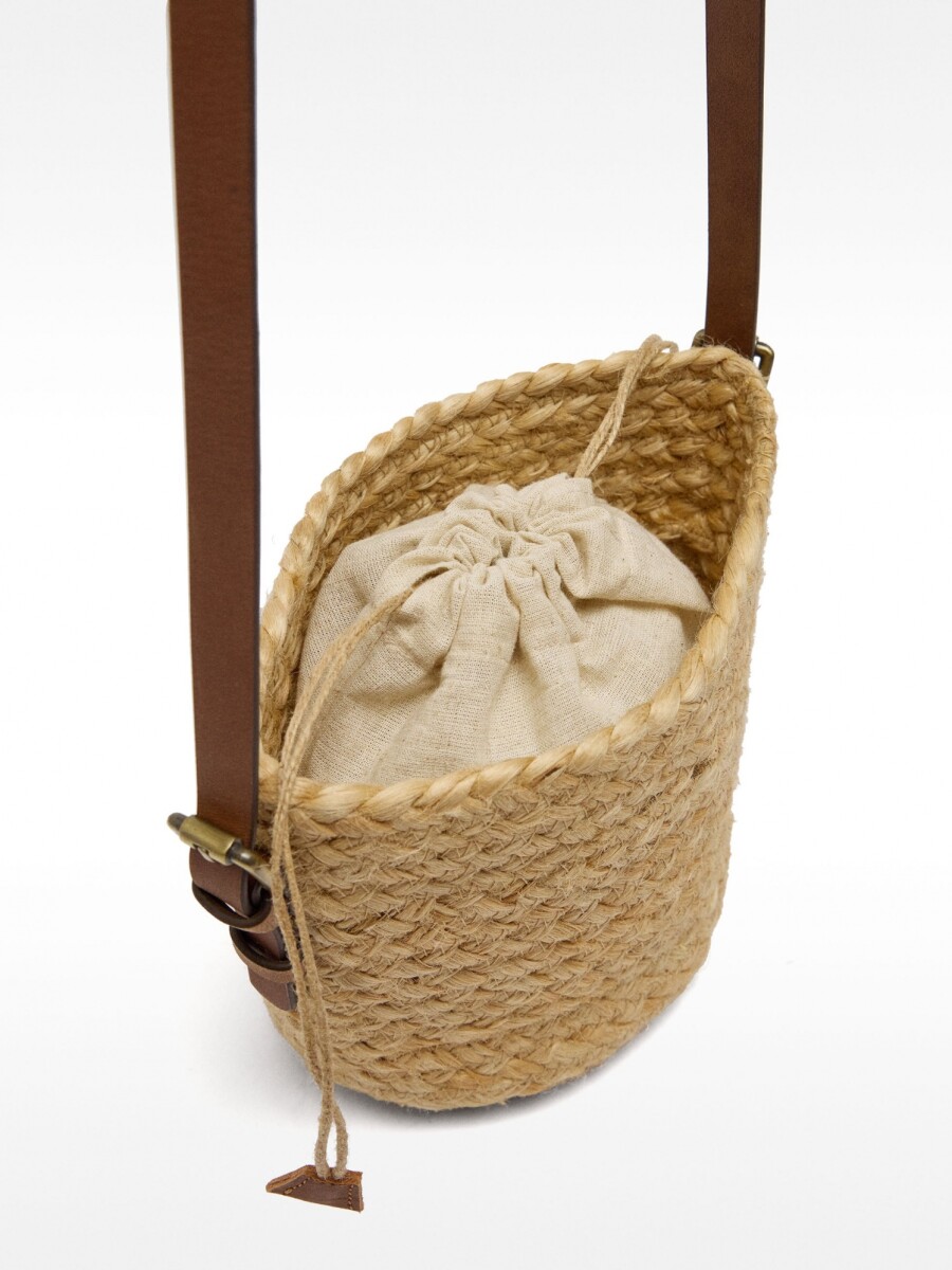 Bolso Bombonera De Yute natural