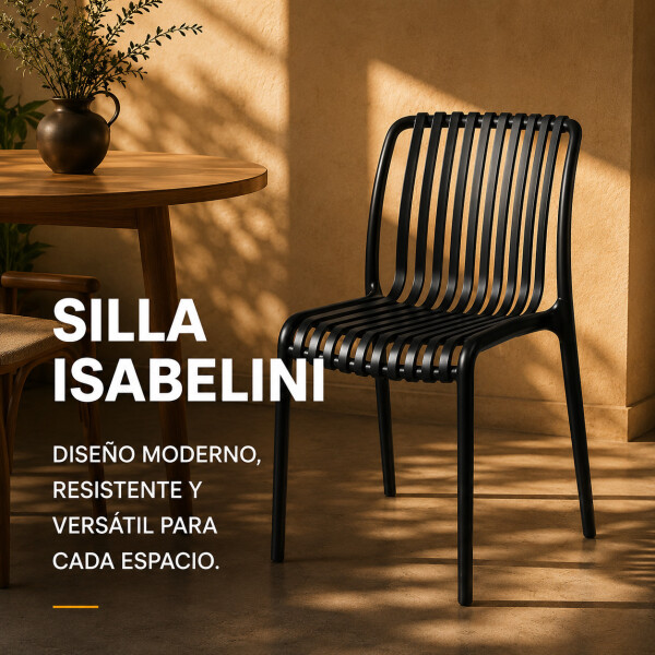 Silla de Comedor ComboHome Vetro Isabelini Pack X2 Negro 1