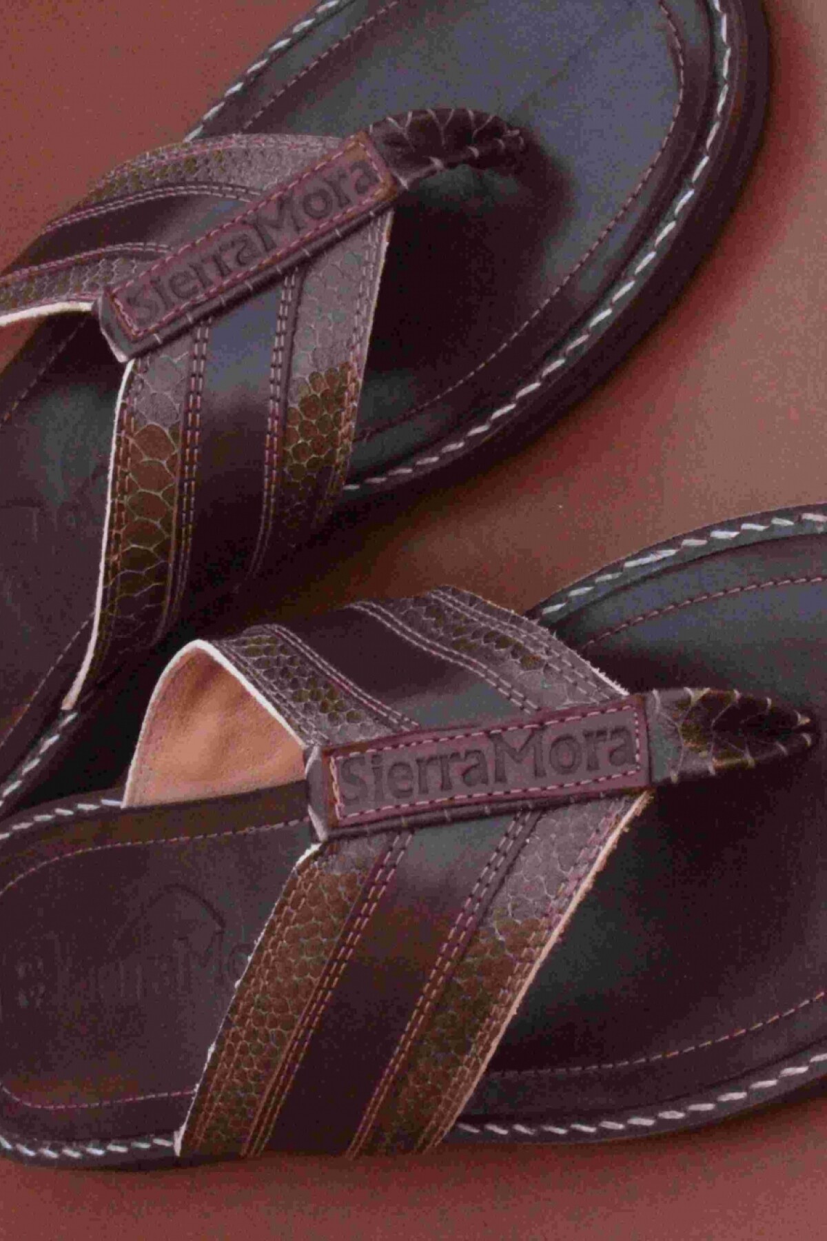 Leather Chanclas SM Vibora