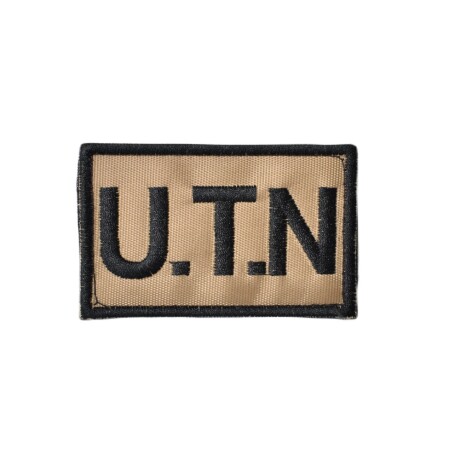 Parche rectangular bordado U.T.N Unidad Táctica Negociadora Caqui