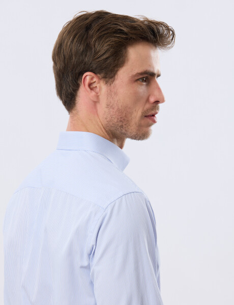 CAMISA RAYADA DE VESTIR Azul