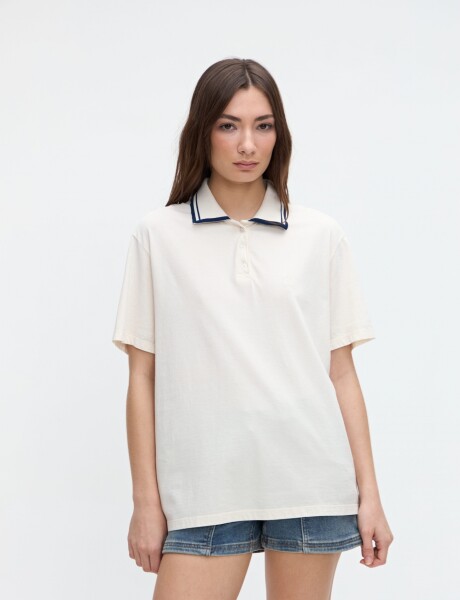 Remera polo Renata Off white