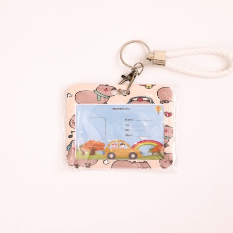 TARJETERO CAPIBARA CON CORREA CORTA DE CUERO - ESTILO B TARJETERO CAPIBARA CON CORREA CORTA DE CUERO - ESTILO B