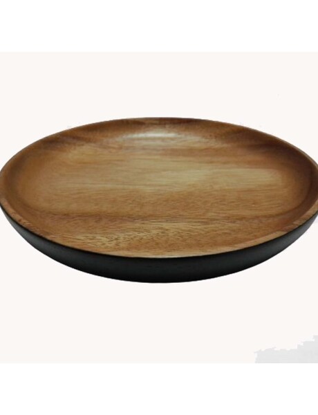 PLATO REDONDO EXT COL NEGRO 20CMS MADERA ACACIA PLATO REDONDO EXT COL NEGRO 20CMS MADERA ACACIA