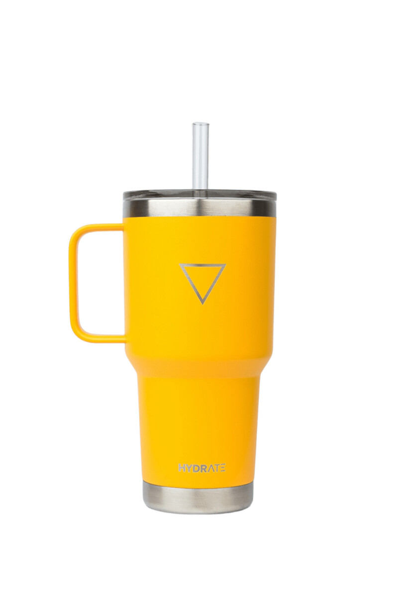 VASO HYDRATE CON PICO Y AGARRE 887ML AMARILLO SOL