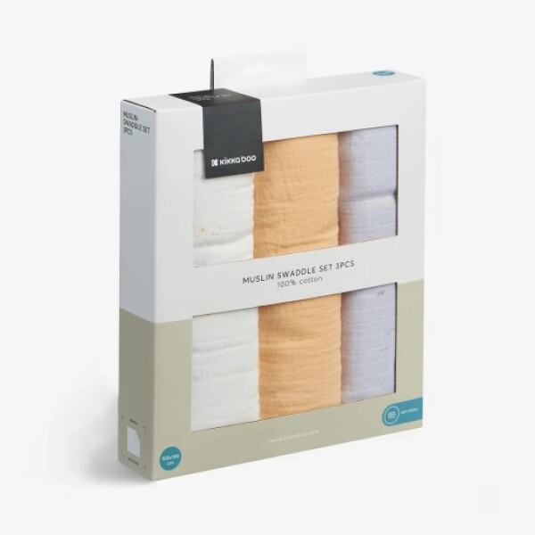 Set x3 muselinas 100x100 swaddle KIKKABOO Seally Me